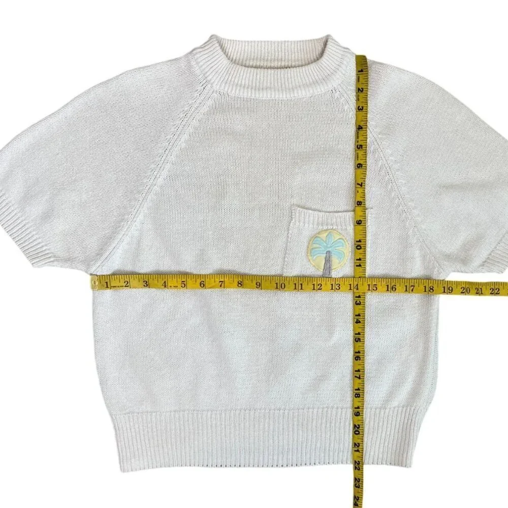 Vintage Jantzen Palm Tree Knit Sweater Large